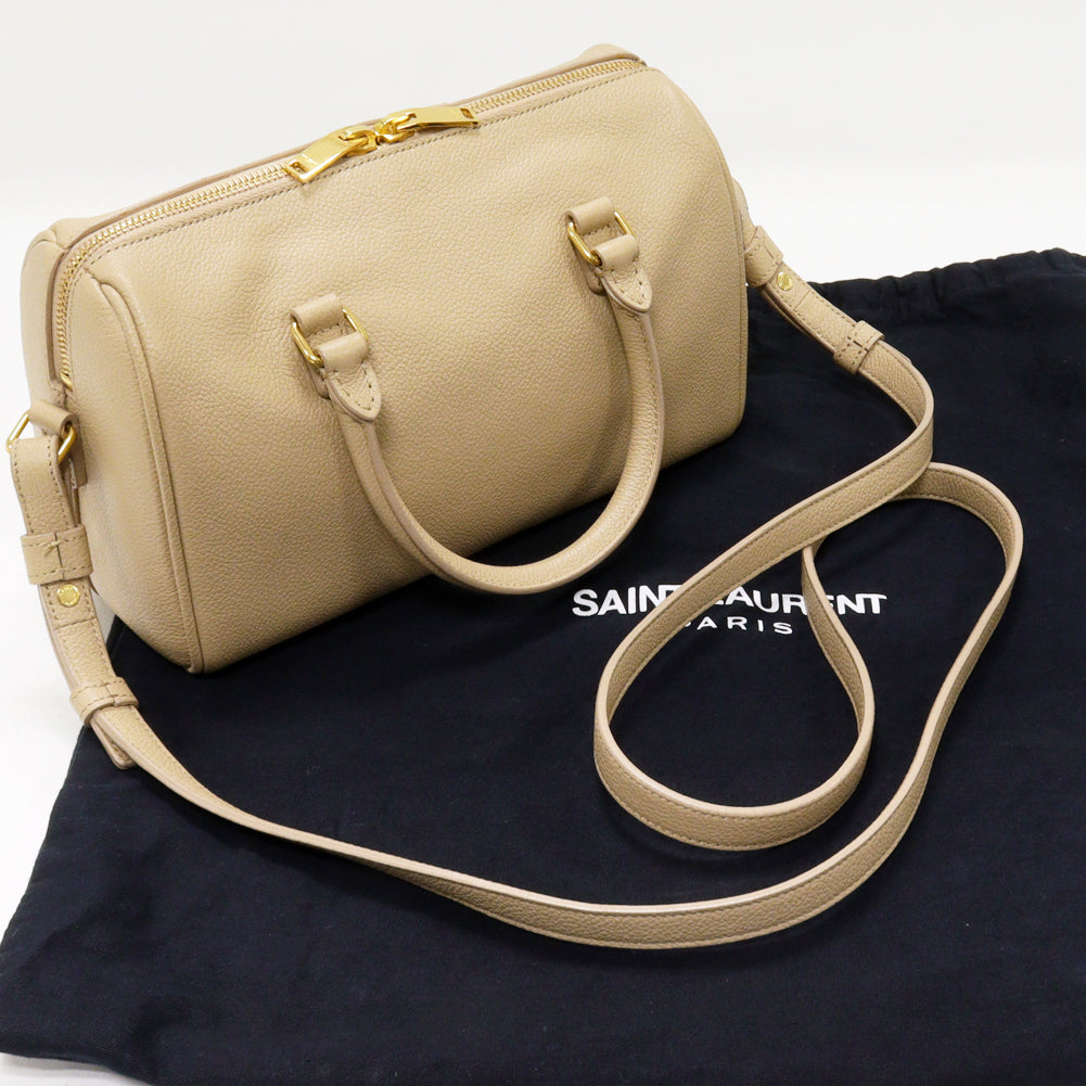 Yves Saint Laurent Baby Duffle Handbag Beige