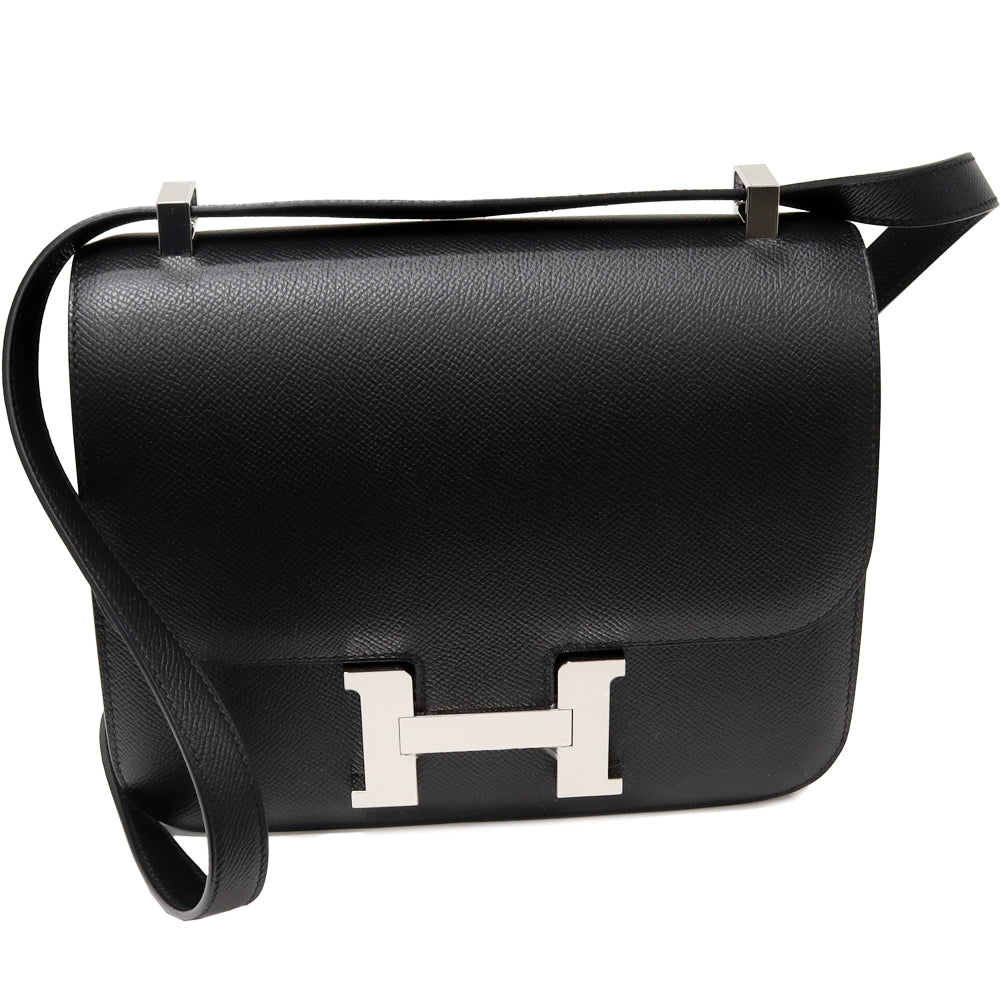 Hermes Constance III Shoulder Bag Black Silver Hardware in Pristine Condition