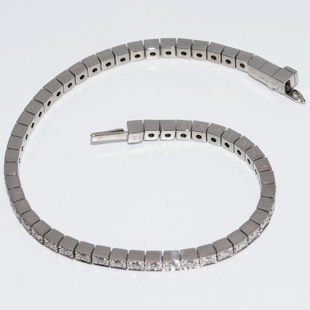 Cartier K18WG Diamond Bracelet #15 in Great Condition