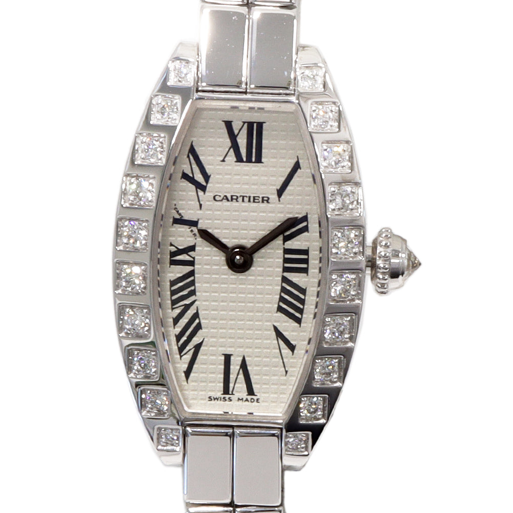 Cartier Mini Tonneau Diamond Quartz Watch WJ2004W3 in Great Condition