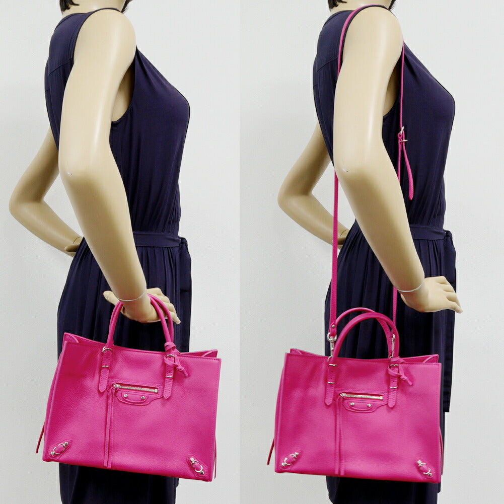 Balenciaga Calf Leather 2WAY Handbag Pink