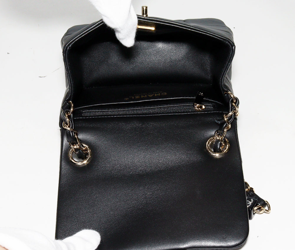 Chanel Lambskin Shoulder Bag Mini Flap