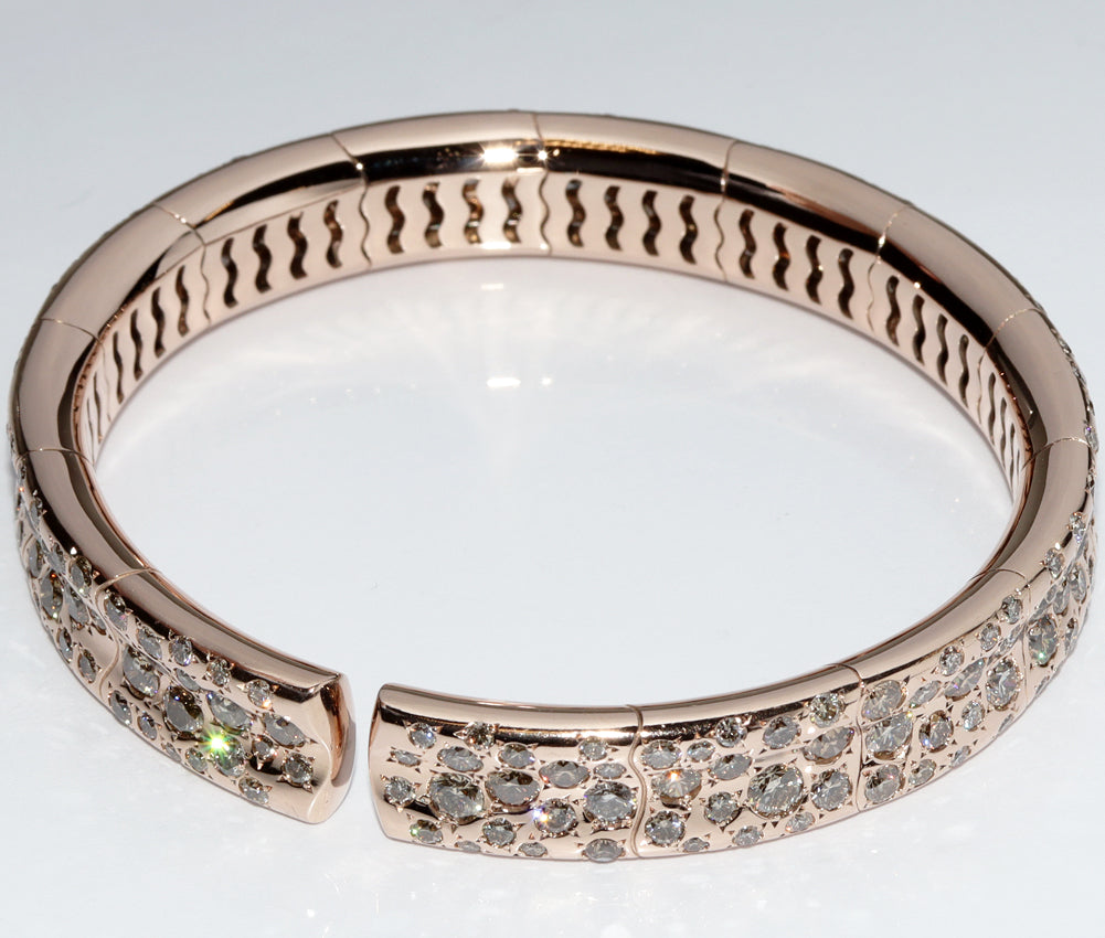 K18PG Brown Diamond Bangle Bracelet BMB016P