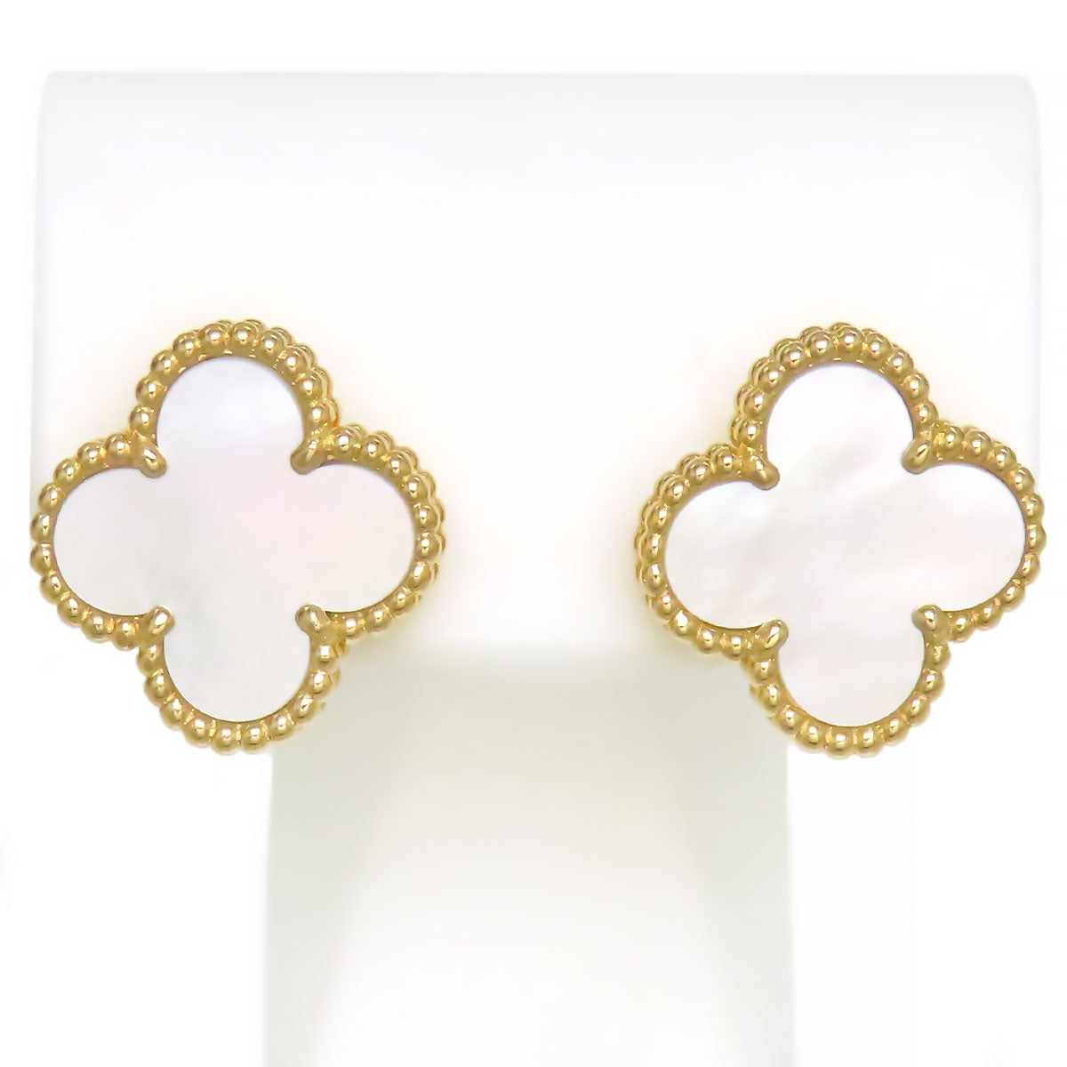 Van Cleef & Arpels Alhambra Earrings K18YG Mother of Pearl