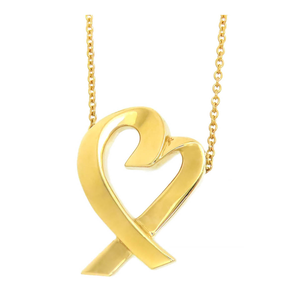 Tiffany & Co K18YG Loving Heart Necklace