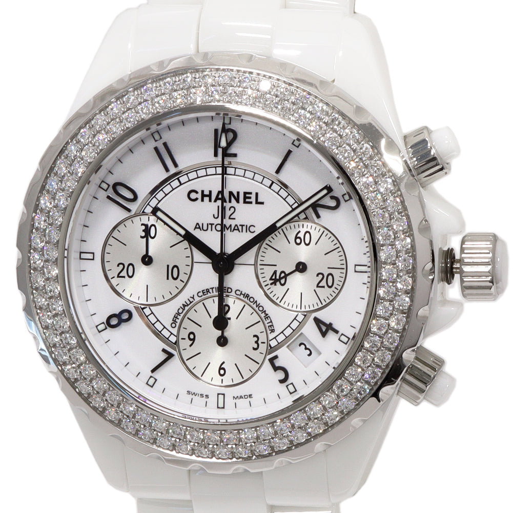 Chanel J12 Chrono 41mm White Ceramic Automatic H1008 in Great Condition