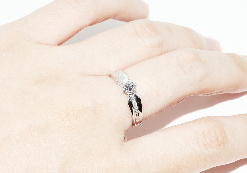 Pt900 Diamond Ring 0.31ct 11