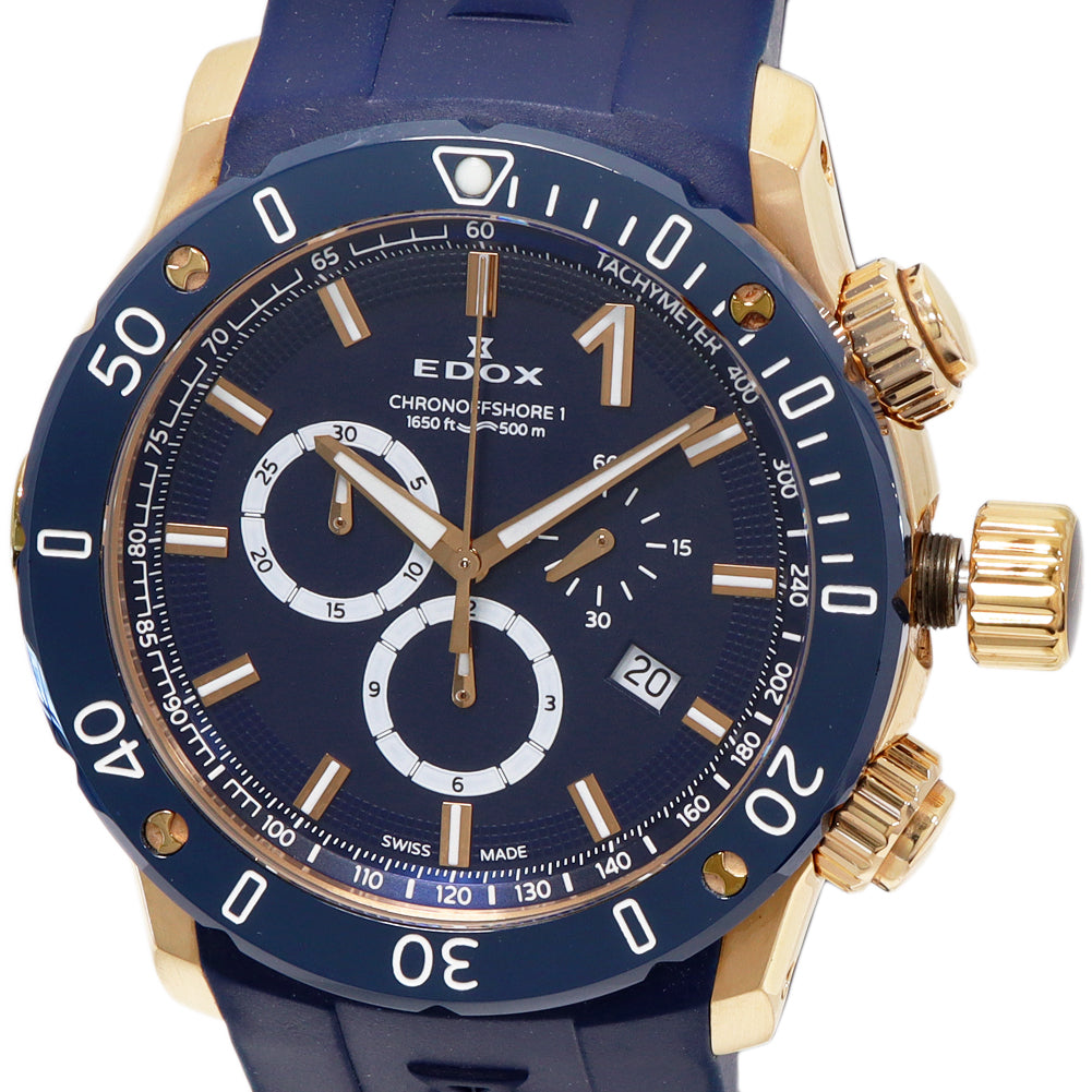 Edox Chronoffshore1 Blue Ceramic Quartz Watch