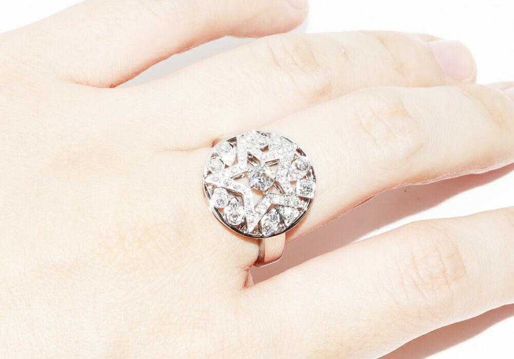 Chanel K18WG Diamond Comet Ring J4123