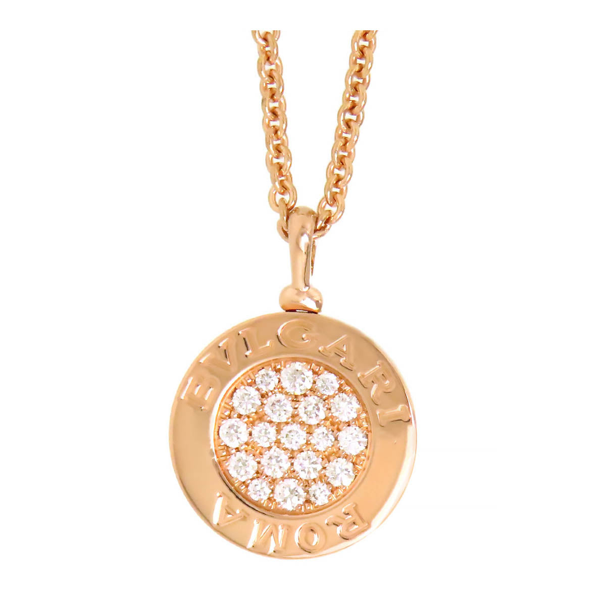 Bvlgari Necklace Au750 K18PG Diamond