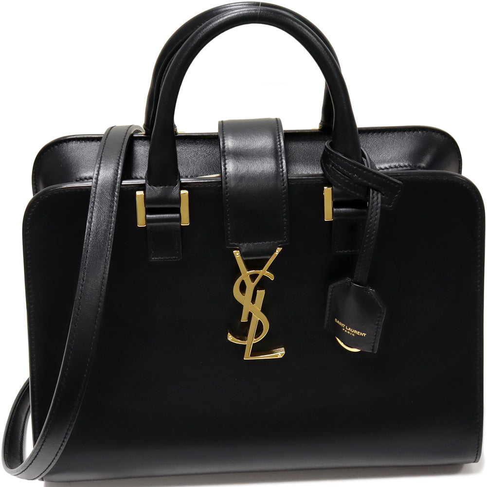 Yves Saint Laurent Baby Cabas Handbag Black 2WAY