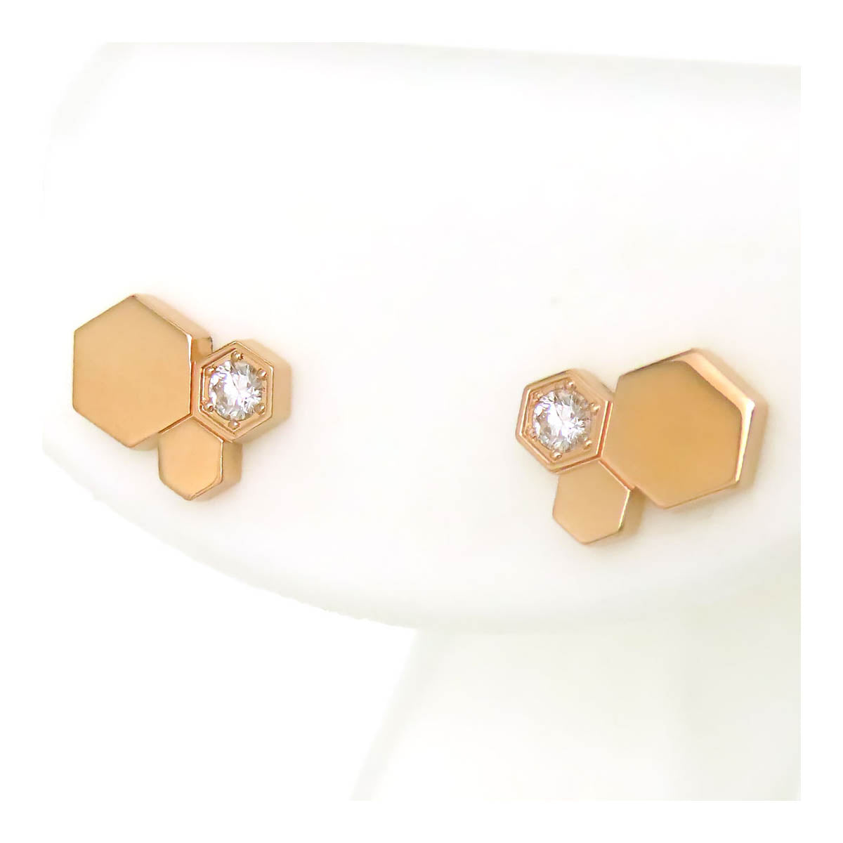 Chaumet K18PG Diamond Earrings 083985-000