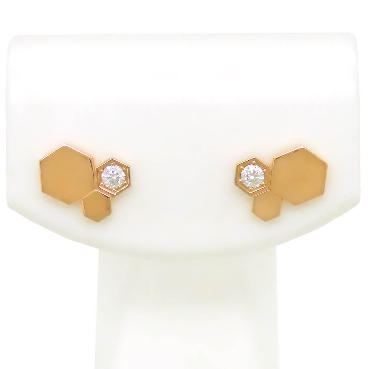 Chaumet K18PG Diamond Earrings 083985-000