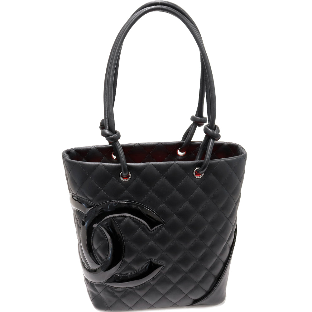 Chanel Cambon Line Lambskin Enamel Shoulder Tote Bag A25167