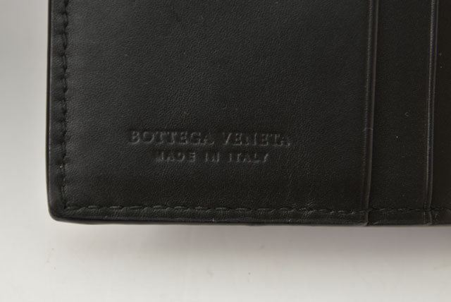 Bottega Veneta Leather Mini Wallet Black