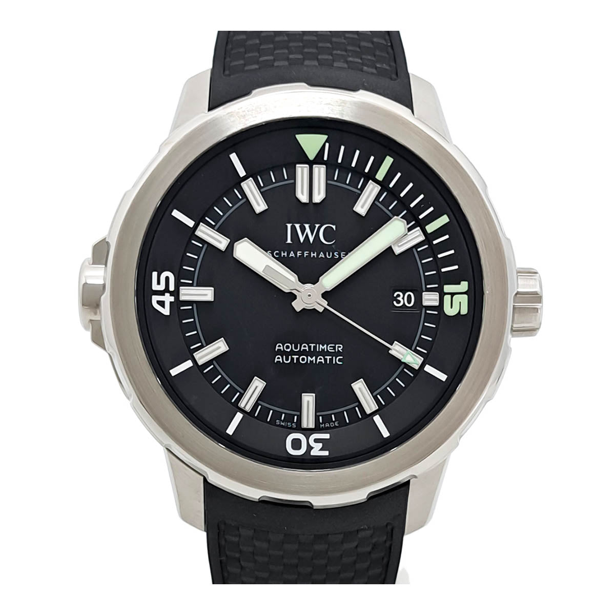 IWC Stainless Steel Rubber Automatic Aquatimer Watch IW329001