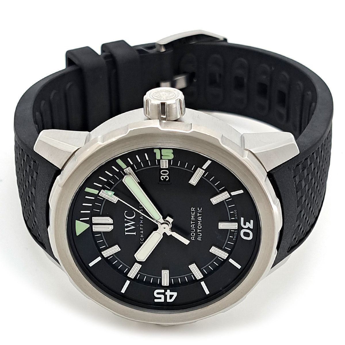 IWC Stainless Steel Rubber Automatic Aquatimer Watch IW329001