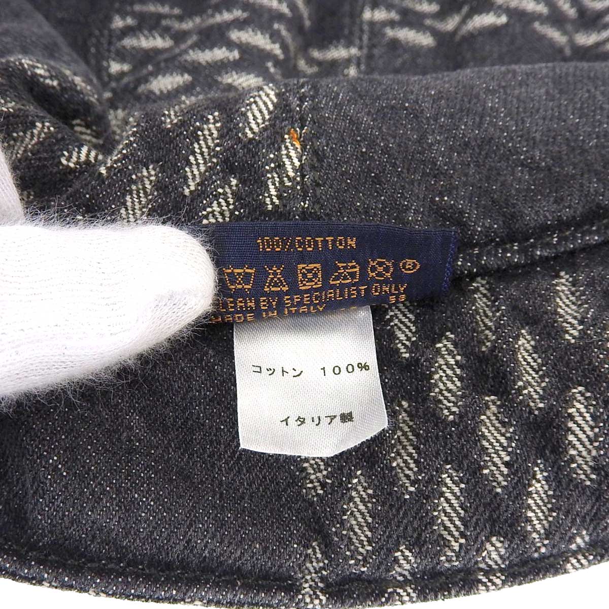 Louis Vuitton Denim Cotton Damier Monogram Hat