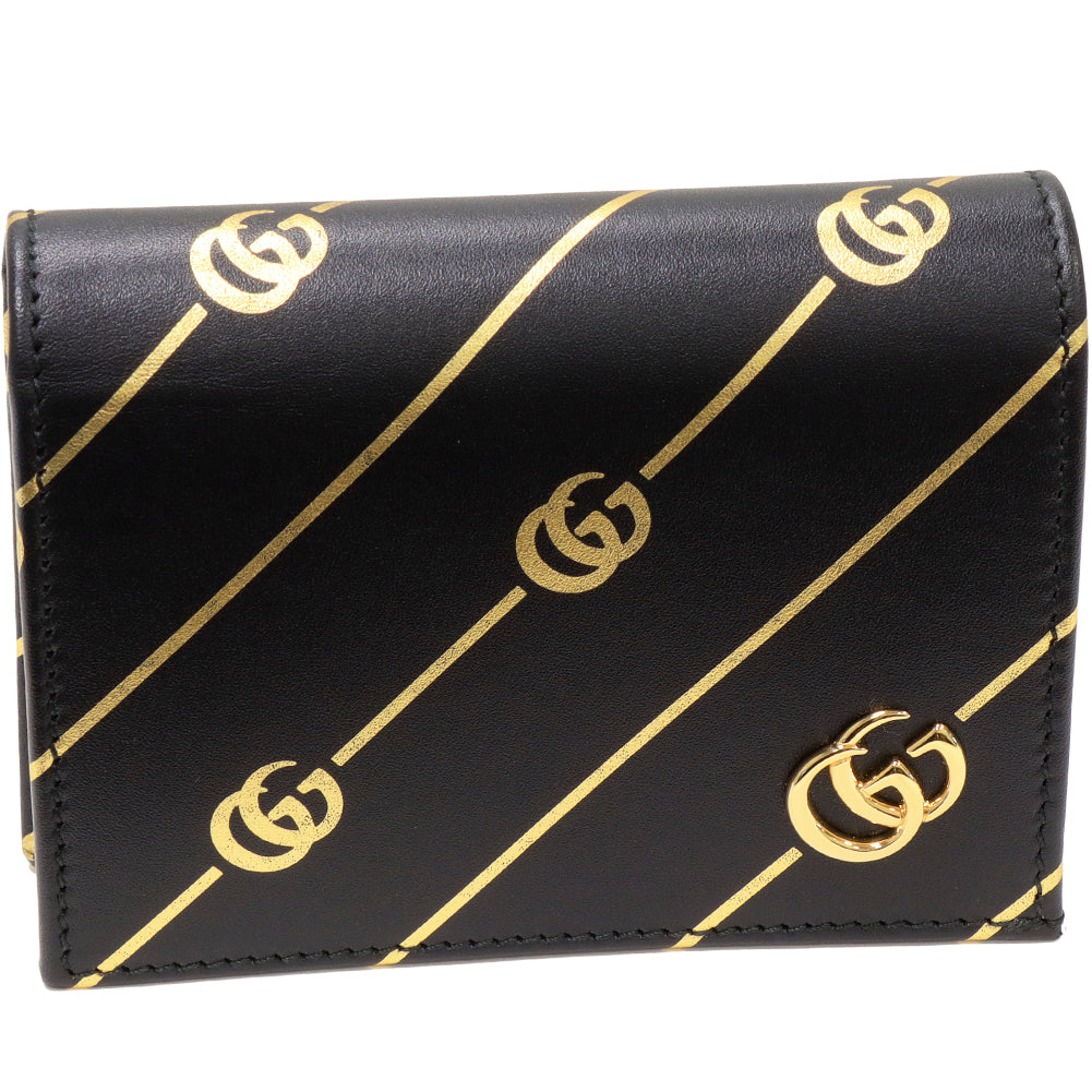 Gucci Compact Bifold Wallet with Coin Pocket Black Calf 548071 in Pristine Condition