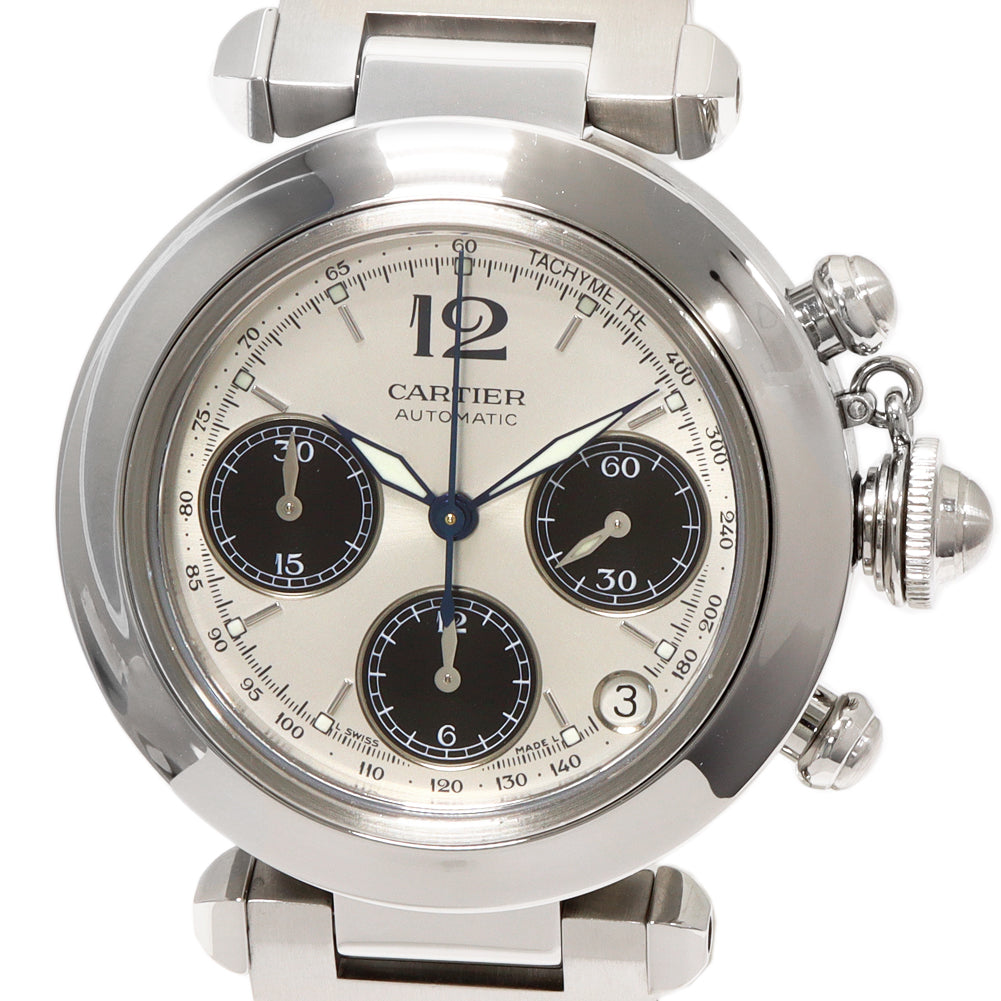 Cartier Pasha C Chrono W31048M7 Automatic Watch in Great Condition