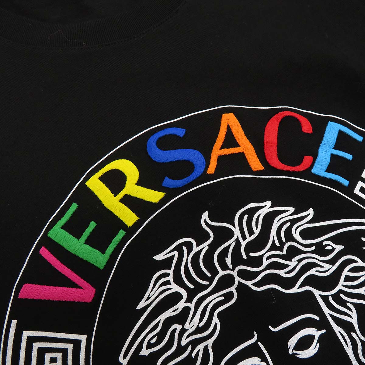 Versace Medusa Logo Print T-Shirt Black