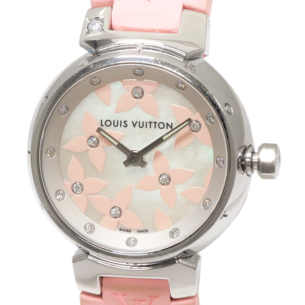 Louis Vuitton Tambour Lovely Diamond Q121H Ladies Watch in Great Condition