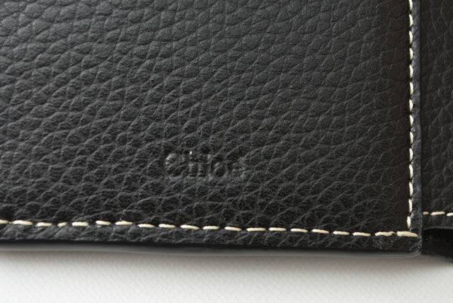 Chloe Darryl Leather Cotton Trifold Wallet Black in Pristine Condition