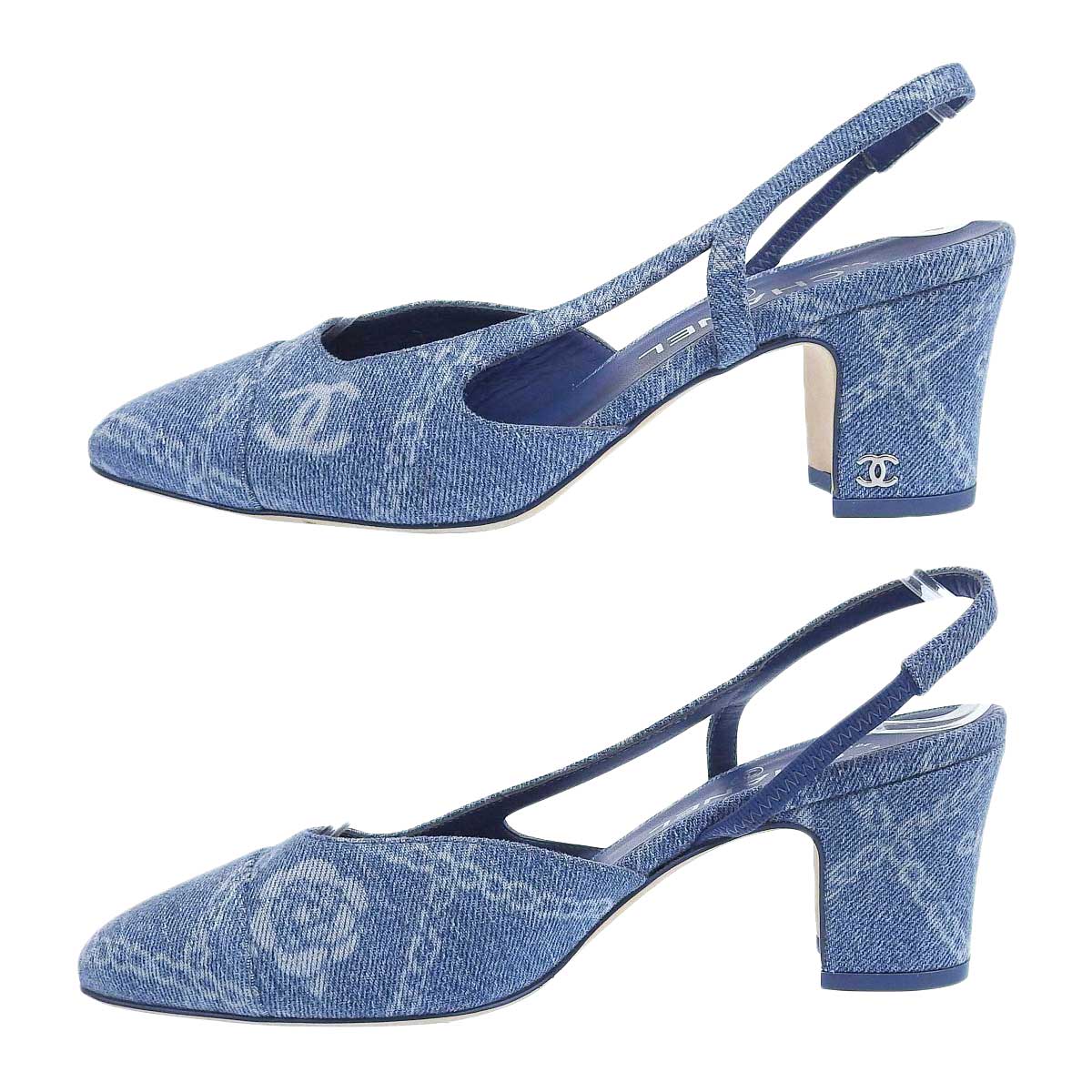 Chanel Denim Slingback Shoes G31318