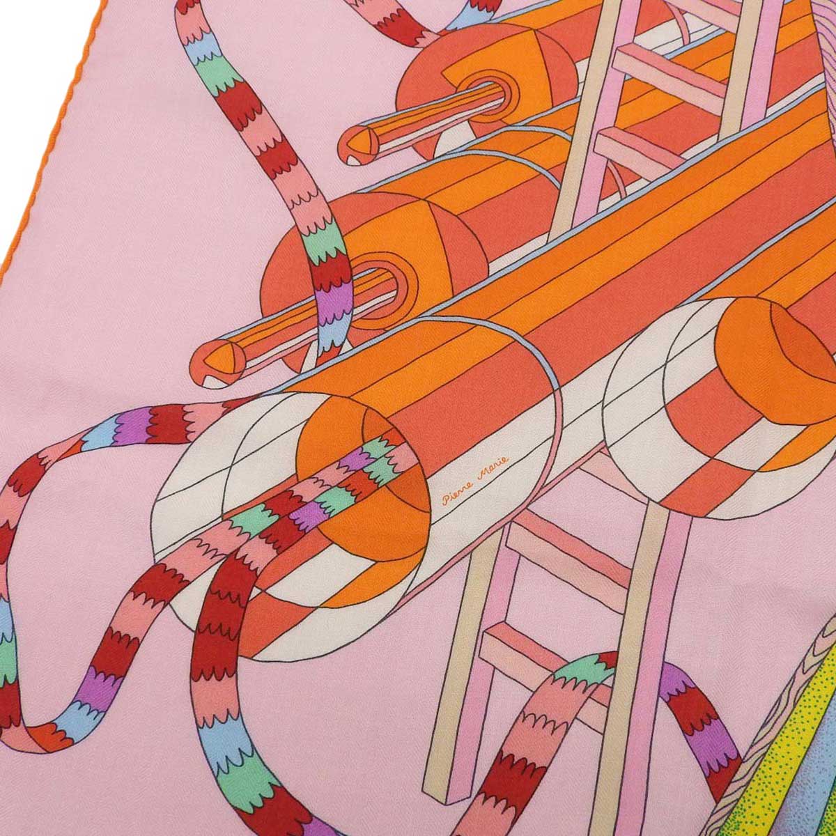 Hermes Scarf Pink Multicolor