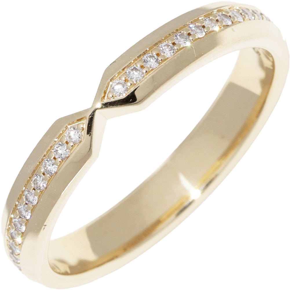 Tiffany & Co K18YG Diamond Nesting Narrow Band Ring