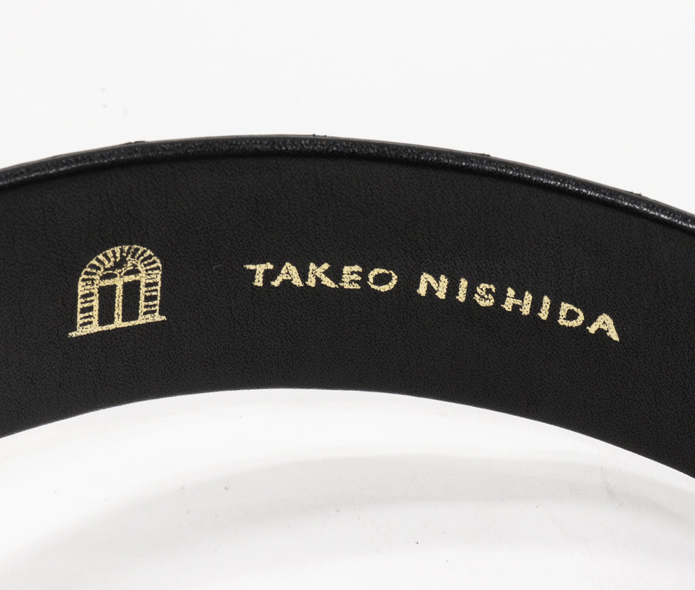 Takeo Nishida Crocodile Leather Belt for Men in Pristine Condition