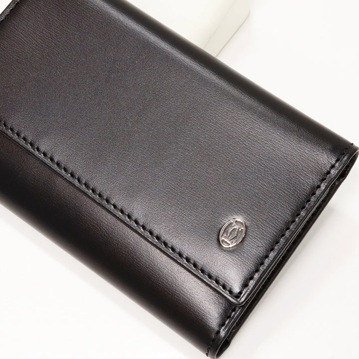 Cartier 6 Key Case Calf Leather Black L3000127 in Pristine Condition