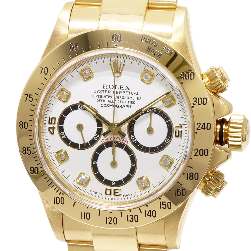 Rolex Daytona 16528G Yellow Gold Diamond Automatic Watch in Great Condition