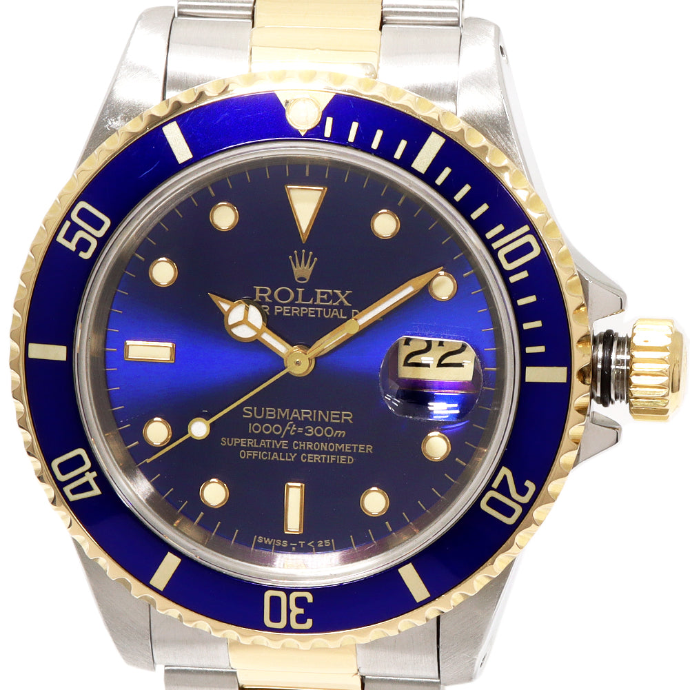 Rolex Submariner 16613 Automatic Watch Stainless Steel Yellow Gold in Great Condition