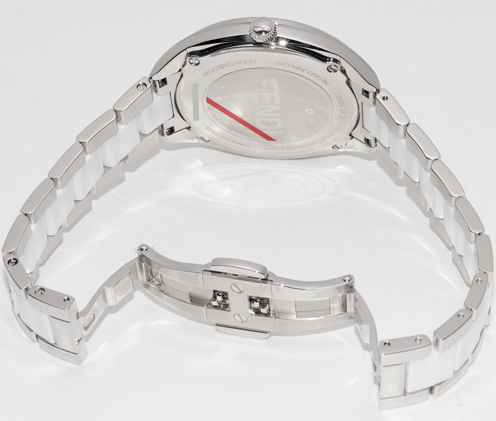 Fendi Bugs Monster Stainless Steel White Ceramic Quartz 21000M in Great Condition