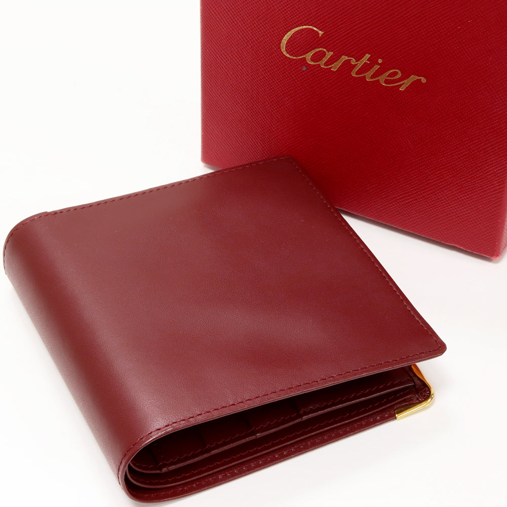 Cartier Calfskin Bifold Wallet with Coin Pocket L3000451 in Pristine Condition