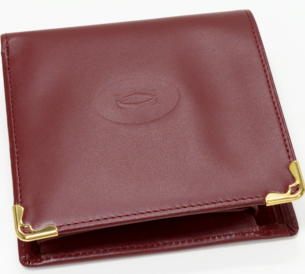 Cartier Calfskin Bifold Wallet with Coin Pocket L3000451 in Pristine Condition