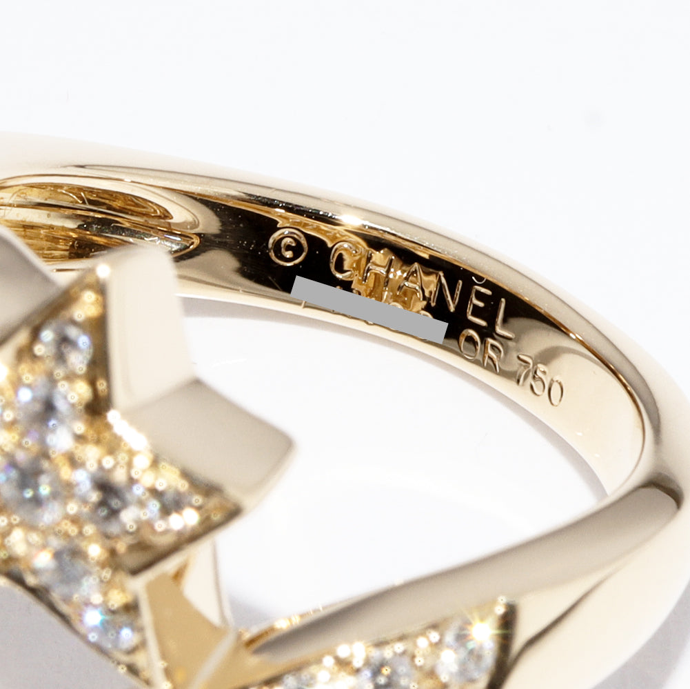 Chanel K18YG Diamond Comet Ring