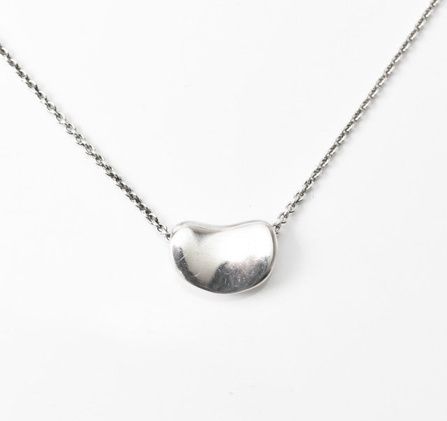 Tiffany & Co. Elsa Peretti Silver Necklace/Pendant, Heart Motif, 0.9cm in Great Condition