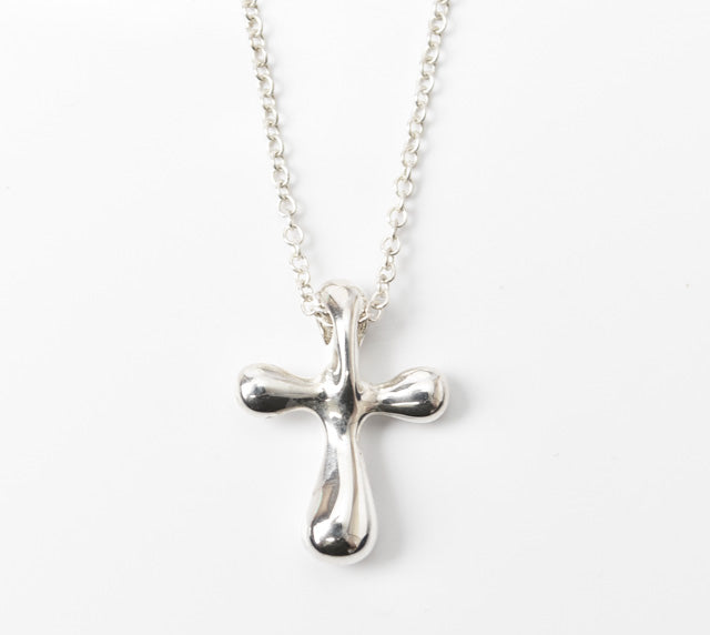 Tiffany & Co Silver Necklace/Pendant Cross Motif 1.2cm