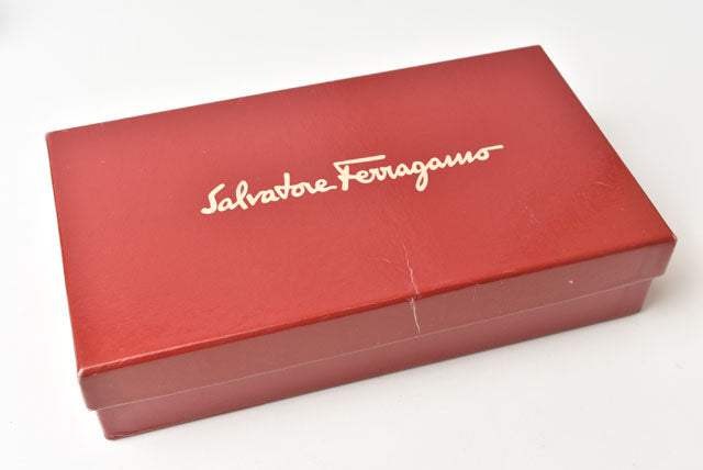 Salvatore Ferragamo Leather Long Wallet Vara Ribbon Burgundy