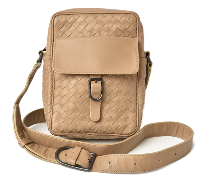 Bottega Veneta Leather Shoulder Bag Camel 113092