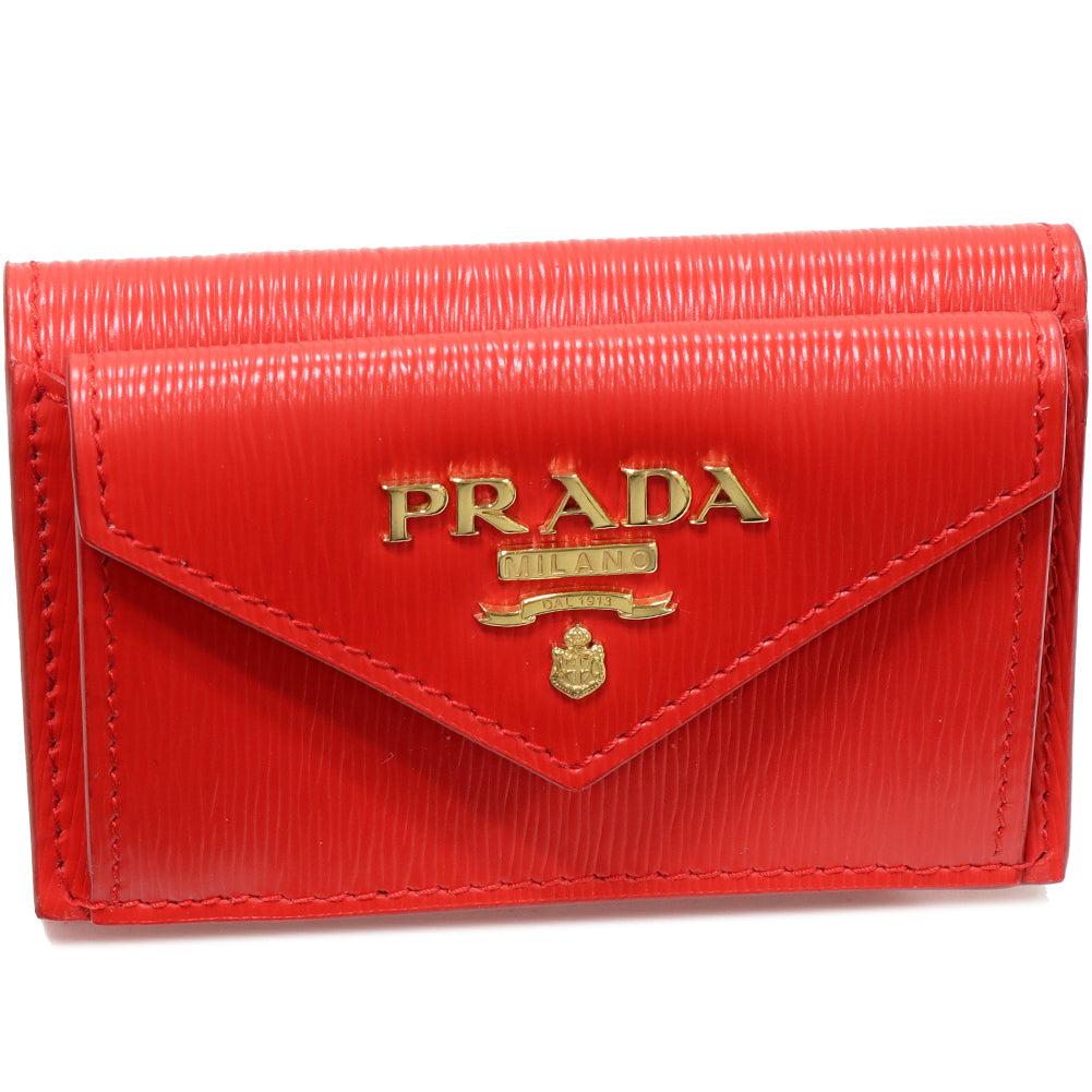 Prada Vittelomove Compact Trifold Wallet with Coin Pocket in Pristine Condition