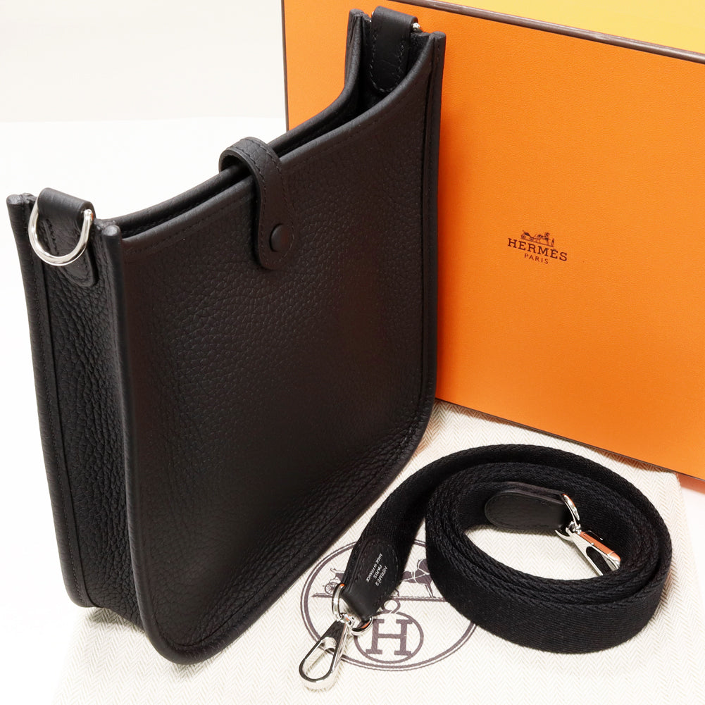 Hermes Evelyne TPM Mini Shoulder Bag Black in Pristine Condition