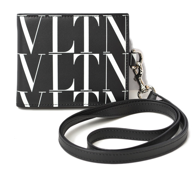 Valentino Leather Mini Wallet/Card Case with Strap VY2P0342GTC