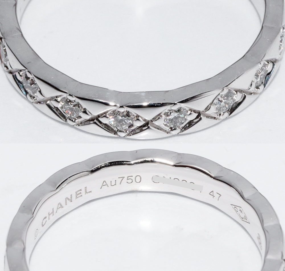 Chanel K18WG Diamond Coco Crush Ring J11871