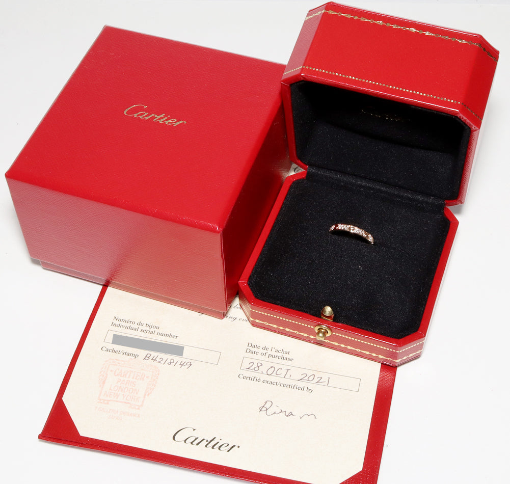 Cartier K18PG Diamond Ring B42181 in Great Condition