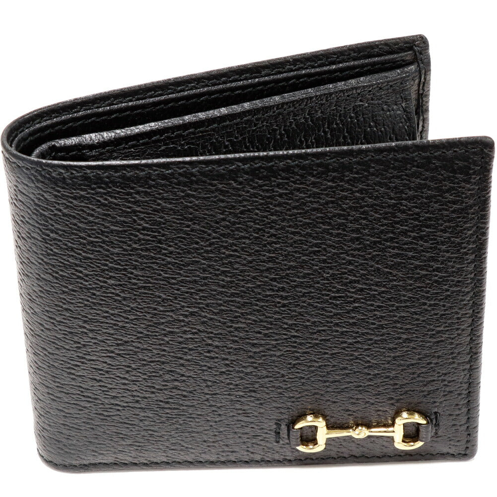 Gucci Horsebit Calf Bifold Wallet Black