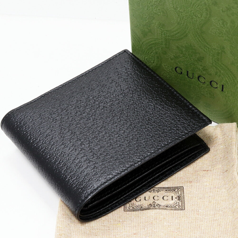 Gucci Horsebit Calf Bifold Wallet Black