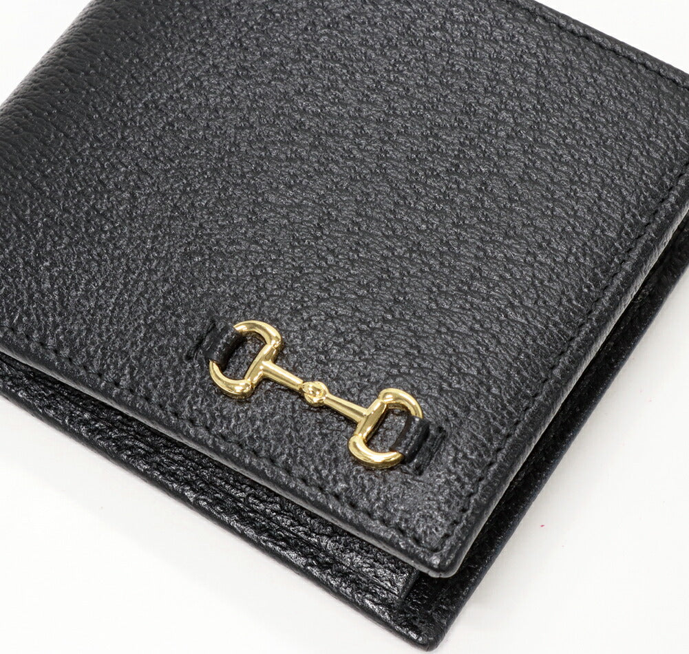 Gucci Horsebit Calf Bifold Wallet Black